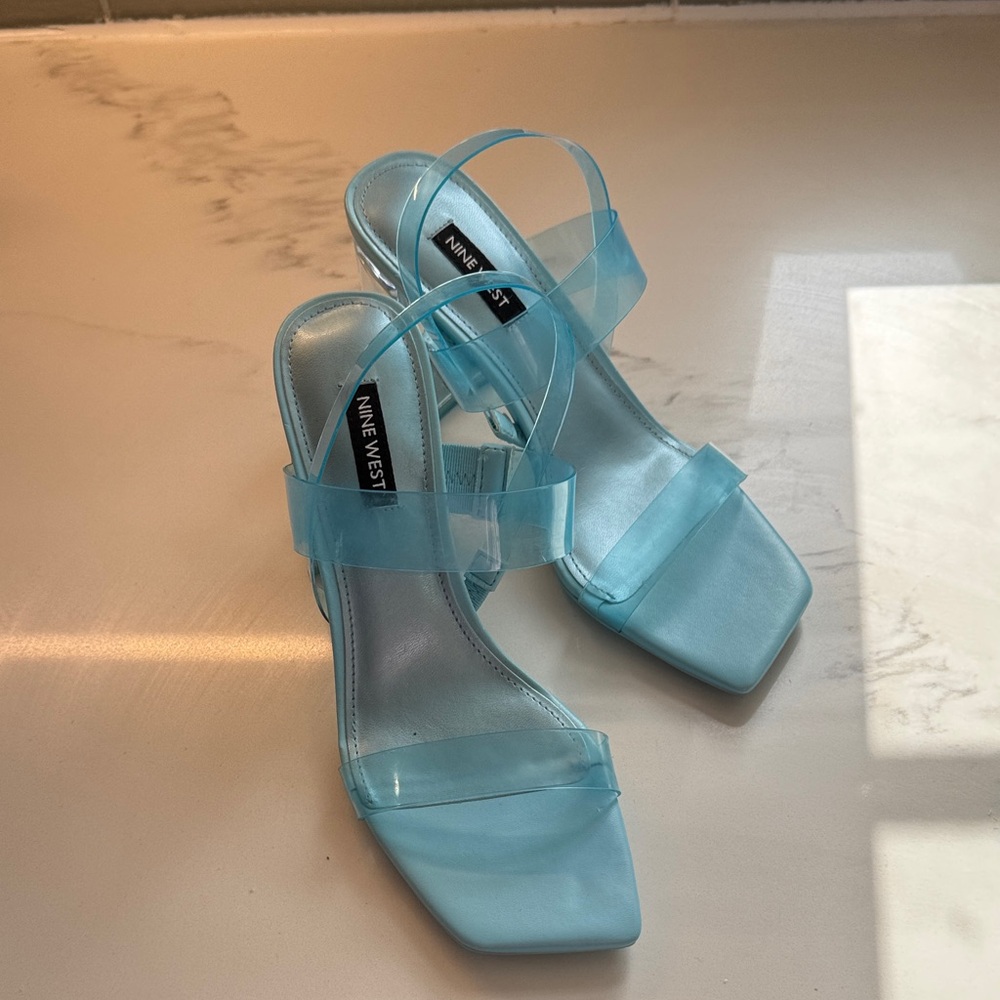Nine West Tenia3 Blue Strappy Sandals